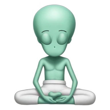 Squidward doing a meditation sticker