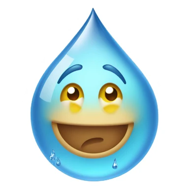Water drop, there's a rampant expression on it sticker