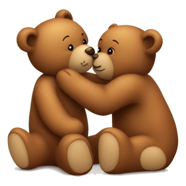teddy bear kissing another teddy bear sticker