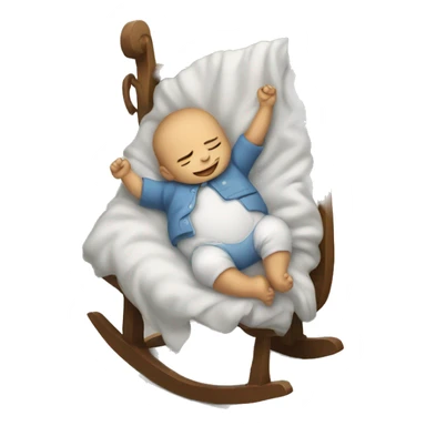 Rocking baby to sleep sticker