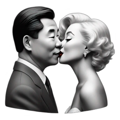 Marilyn monroe kissing xi jinping sticker