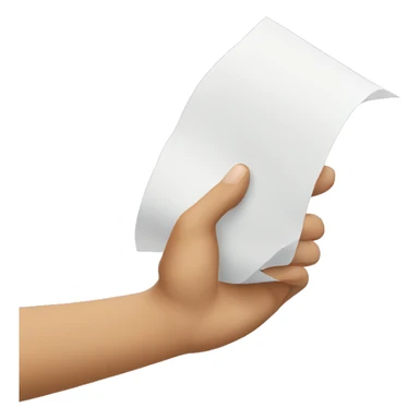 hand grab paper sticker