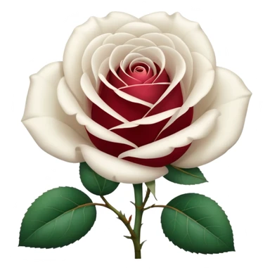 white rose, without green leaves, just flower sticker