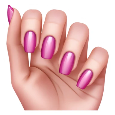 pink cat eye nails on fingers  sticker