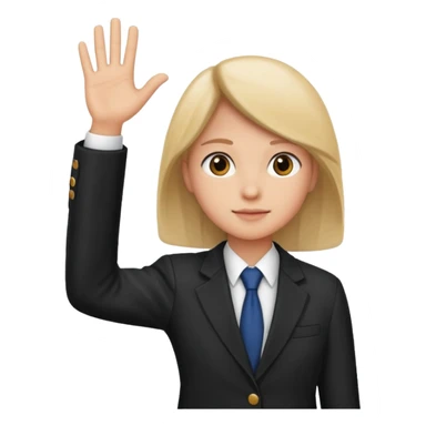 law student raising hand sticker