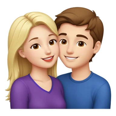 young people kissing  sticker