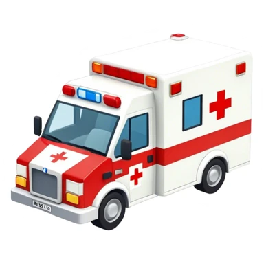 isometric british ambulance  sticker