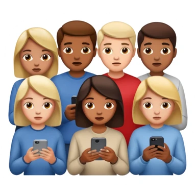 people searching something with iphone sticker