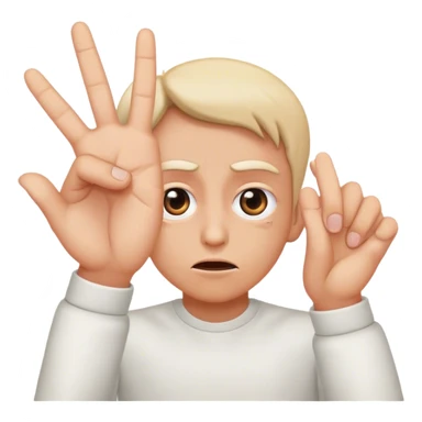 Eye twitch with flip off finger sticker