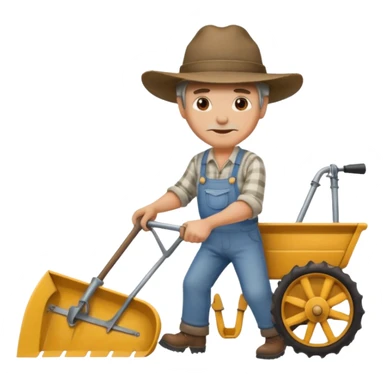 man plowing a field sticker