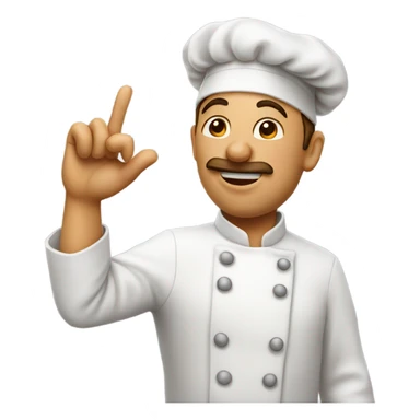 Chef emoji kiss hand sticker