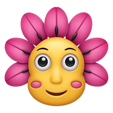 Flower with bedroom eyelashes sticker