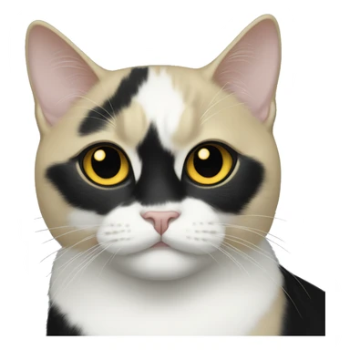Tuxedo cat with all black face and gold eyes sticker