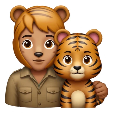 Little bear (man) and little tigre (woman) sticker