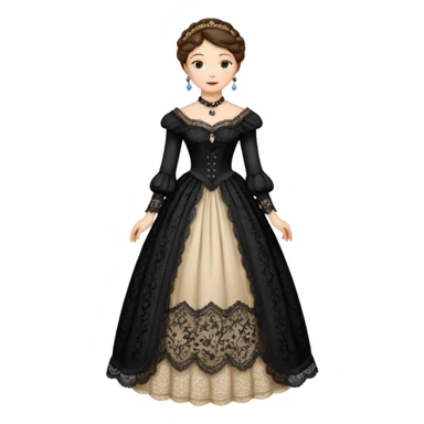 victorian lady sticker