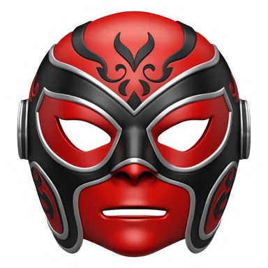 red and black luchador mask sticker