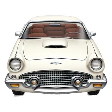 Light white Ford Thunderbird vintage sticker