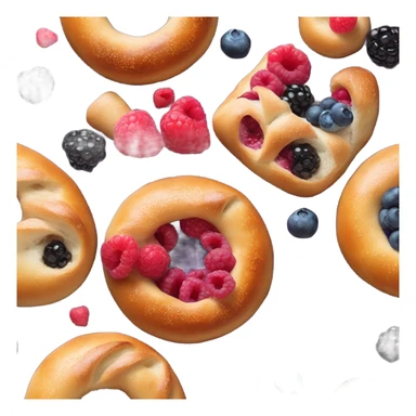 Triberry bagel sticker