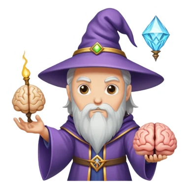 wizard and brain in a magical duel sticker
