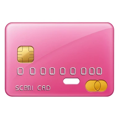 pink credit card sticker
