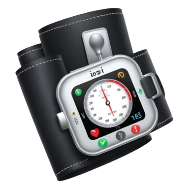 blood pressure cuff dial wrapped around upper arm sticker