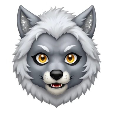 The Werewolf with white sequin outfit sticker
