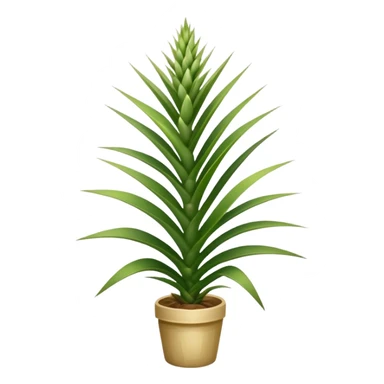 yucca plant with spiky green leaves sticker