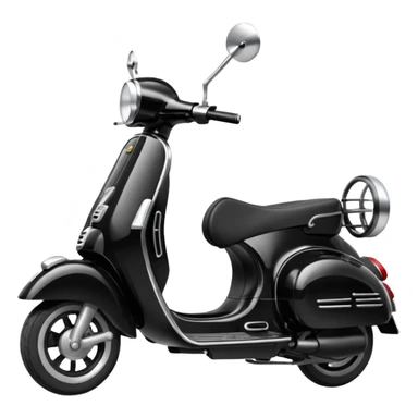create a vespa matic with black color sticker