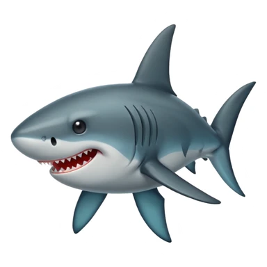 El emoji del tiburón pero de color negro para copiar y pegar  sticker