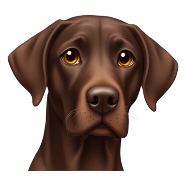 Chocolate lab with Doberman markings  sticker