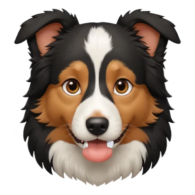 border collie black fur with brown on the eyebrows and neck sticker
