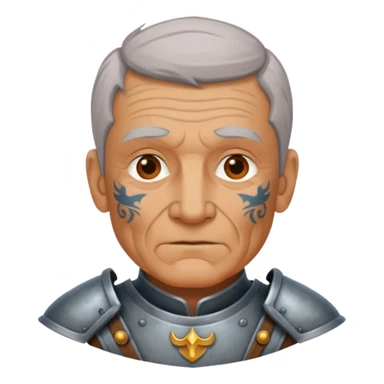 elderly tattooed knight sticker