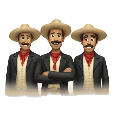 Create image of the three amigos sticker