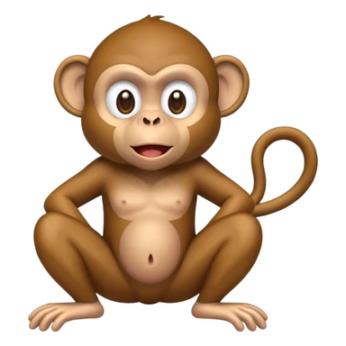 A monkey farting sticker