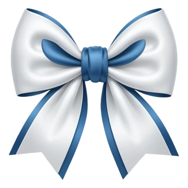 white satin bow emoji sticker