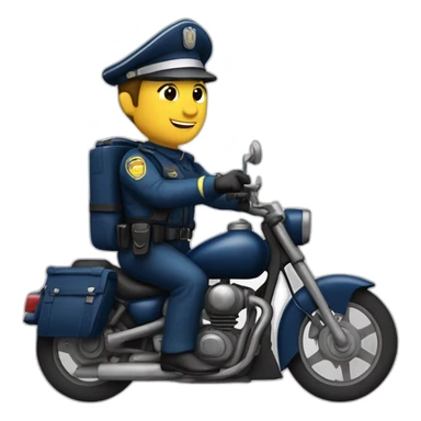 Gendarmes sur Motos en train de lever sticker