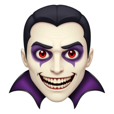 half man half vamp mirrored sticker