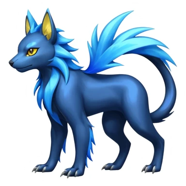 PalkiaZeraora-Manectric-Luxray-Fakémon-fusion-animal-creature, full body  sticker