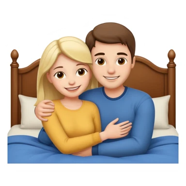 coppia che si abbracciano a letto emoji sticker