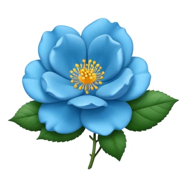 Rosa marchita color azul sticker