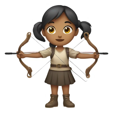 girl with a bow sticker