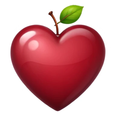 cherry color bordeux heart sticker