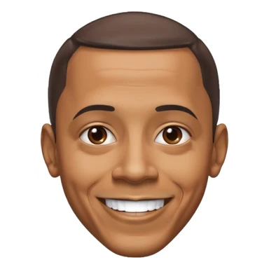 barrack obama with a  large forhead sticker