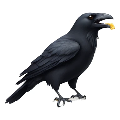 Crow about to chug a beer sticker