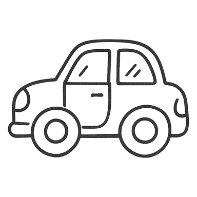 red and blue automobile icon sticker