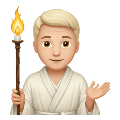 white male spiritual healer sticker