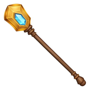 magic wooden staff sticker