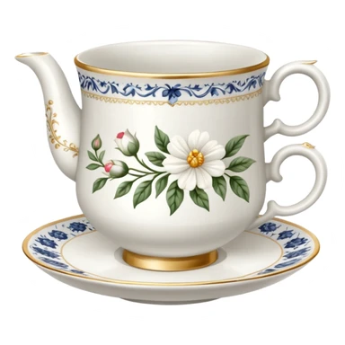 porcelain tea cups sticker