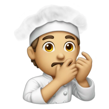 chef kissing pinched fingers sticker