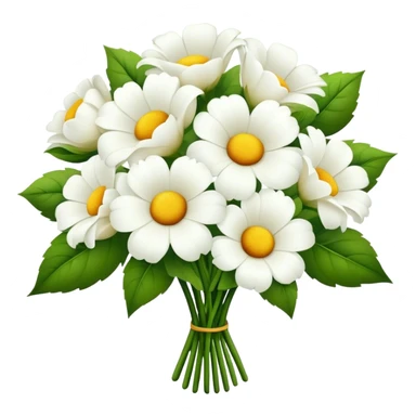 Big white flowers bouqet sticker